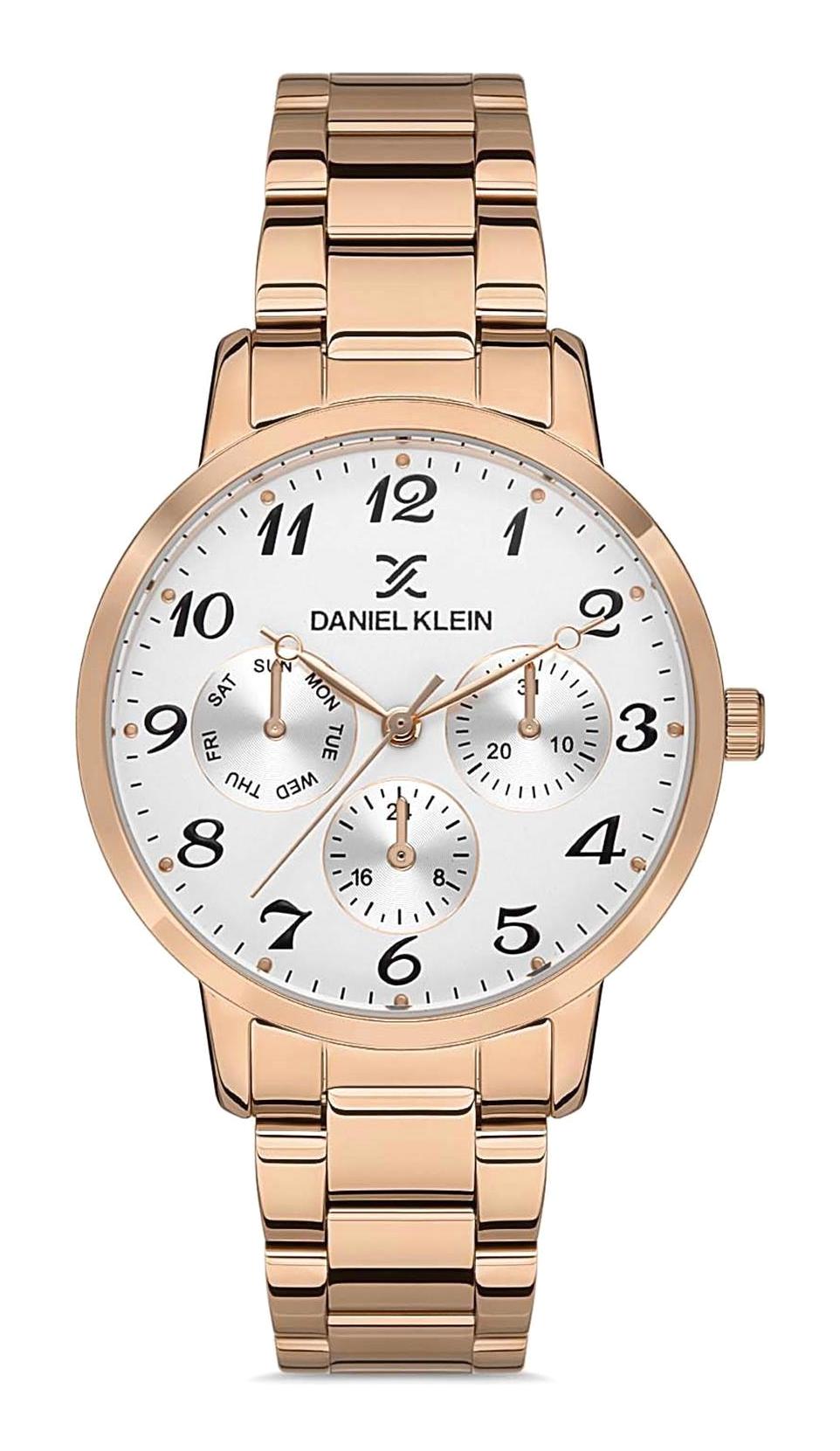 Daniel Klein DKE.1.10113.3 Takvimli 35 mm Rose Gold Metal Kordon Analog Kadın Kol Saati