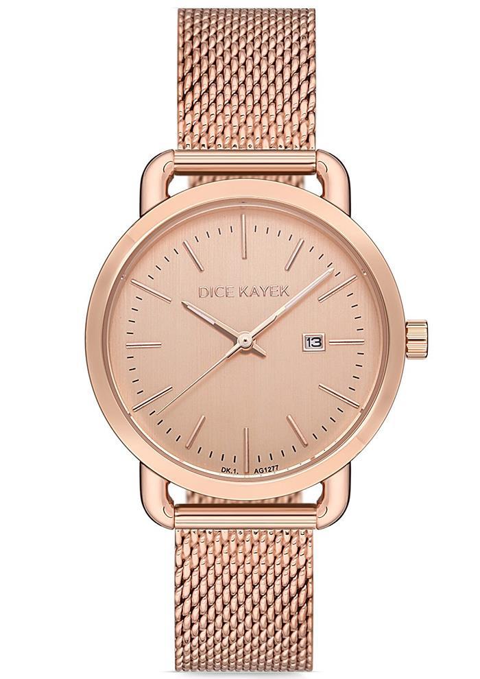 Dice Kayek DK.1.AG1277.05 32 mm Rose Gold Çelik-Hasır Kordon Analog Kadın Kol Saati