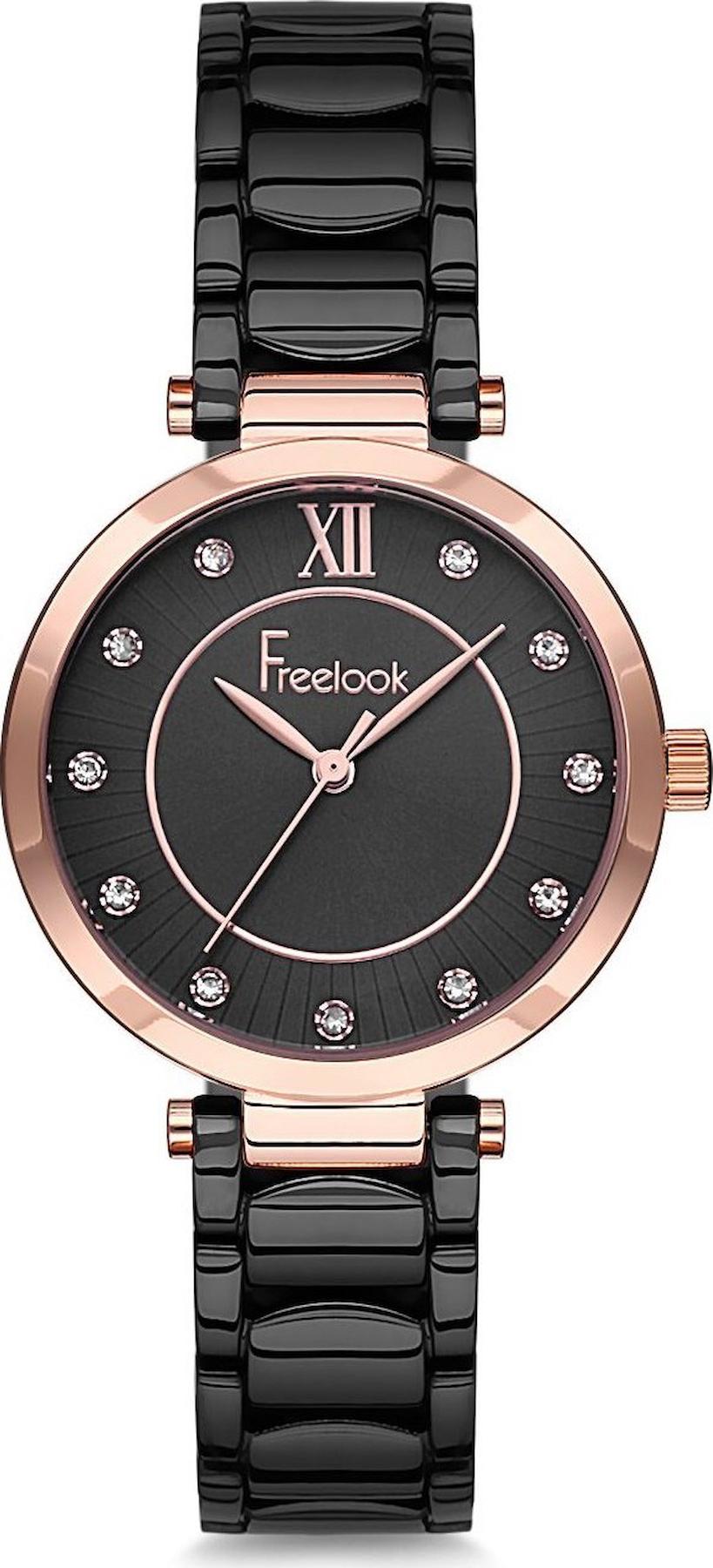 Freelook F.7.1052.06 34 mm Siyah Çelik Kordon Analog Kadın Kol Saati