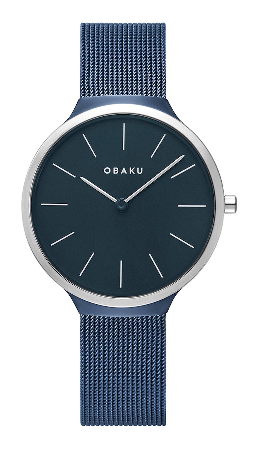 Obaku Denmark V240LXHLML 32 mm Lacivert Hasır Kordon Analog Kadın Kol Saati