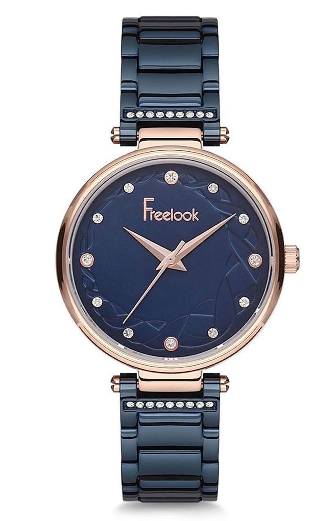 Freelook F.8.1031.06 34 mm Lacivert Metal Kordon Analog Kadın Kol Saati