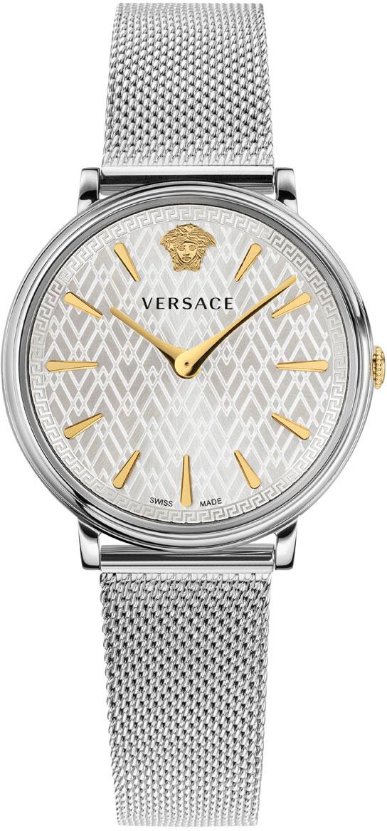 Versace VRSCVBP050017 38 mm Gri Çelik Kordon Analog Kadın Kol Saati