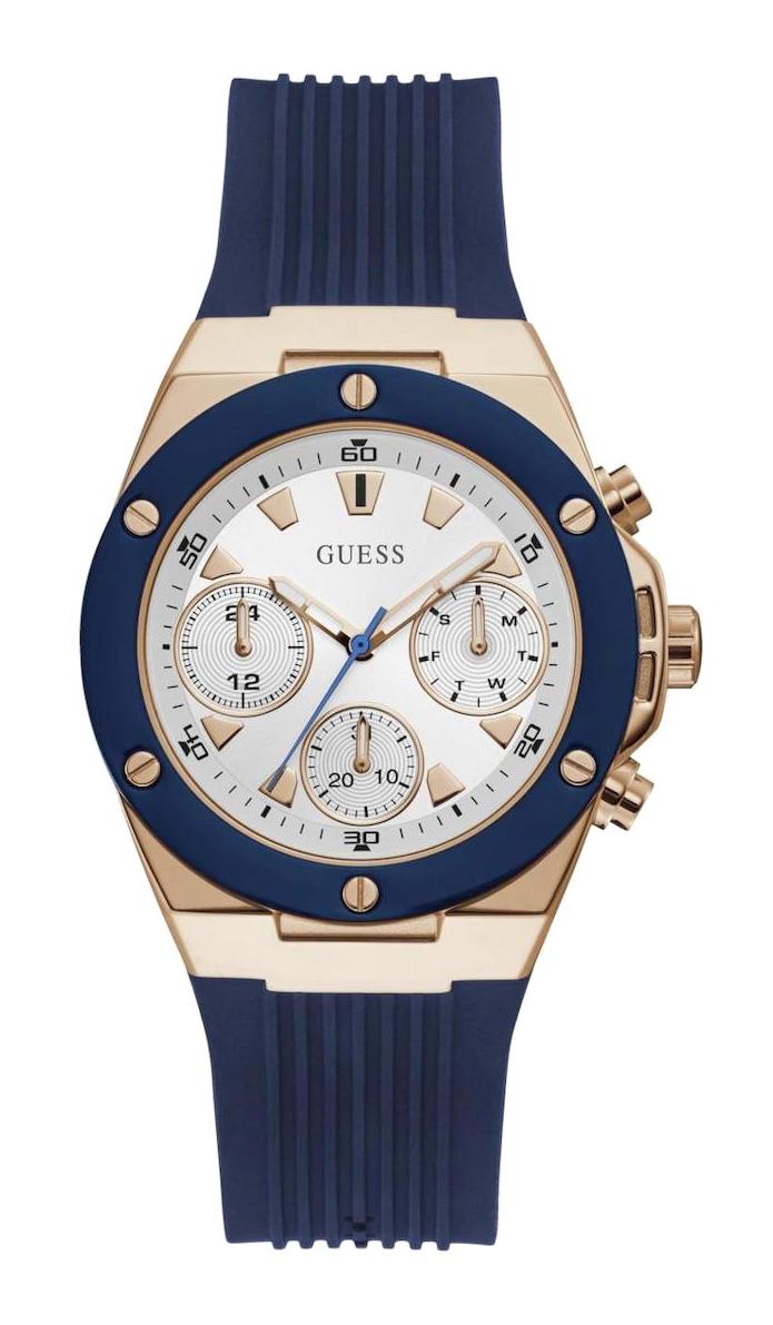 Guess GUGW0030L5 Takvimli 39 mm Gri Silikon Kordon Analog Kadın Kol Saati