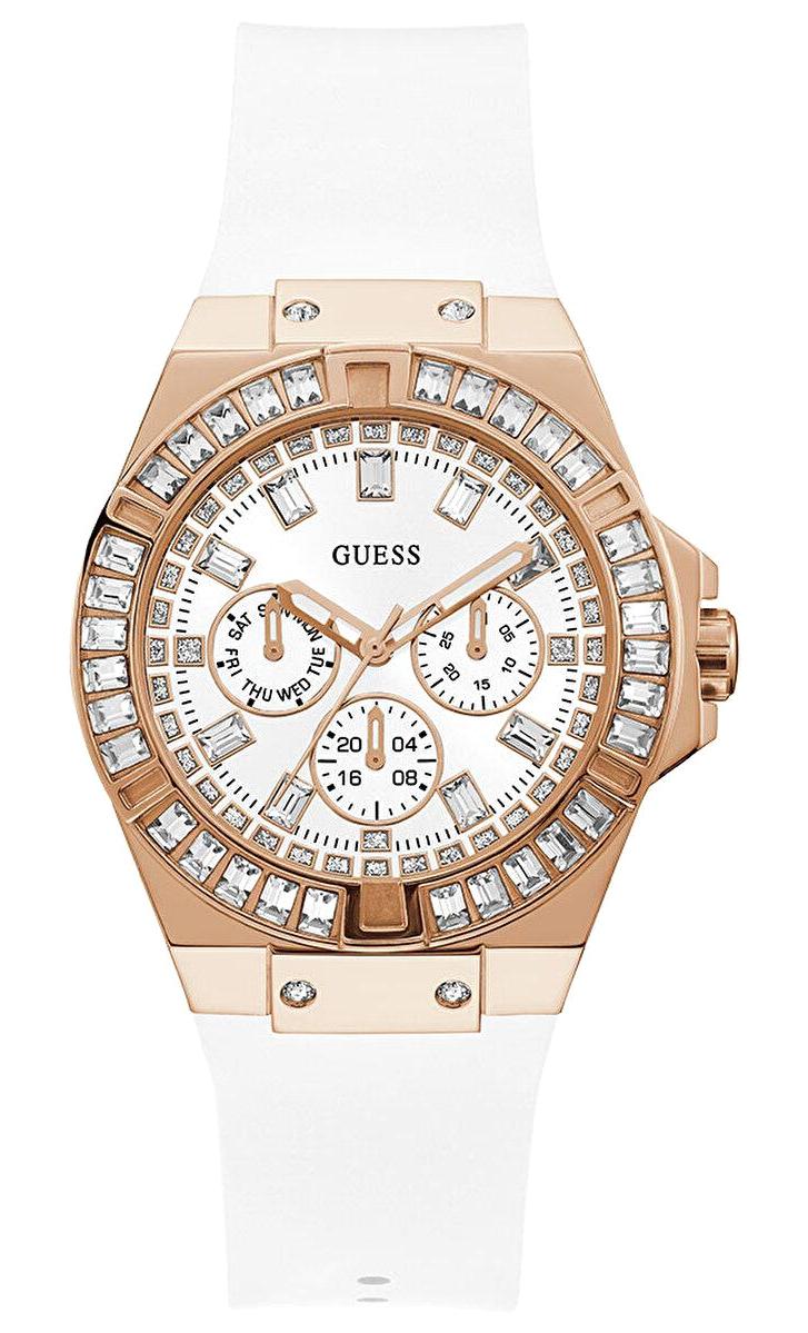 Guess GUGW0118L4 Takvimli 39 mm Beyaz Silikon Kordon Analog Kadın Kol Saati