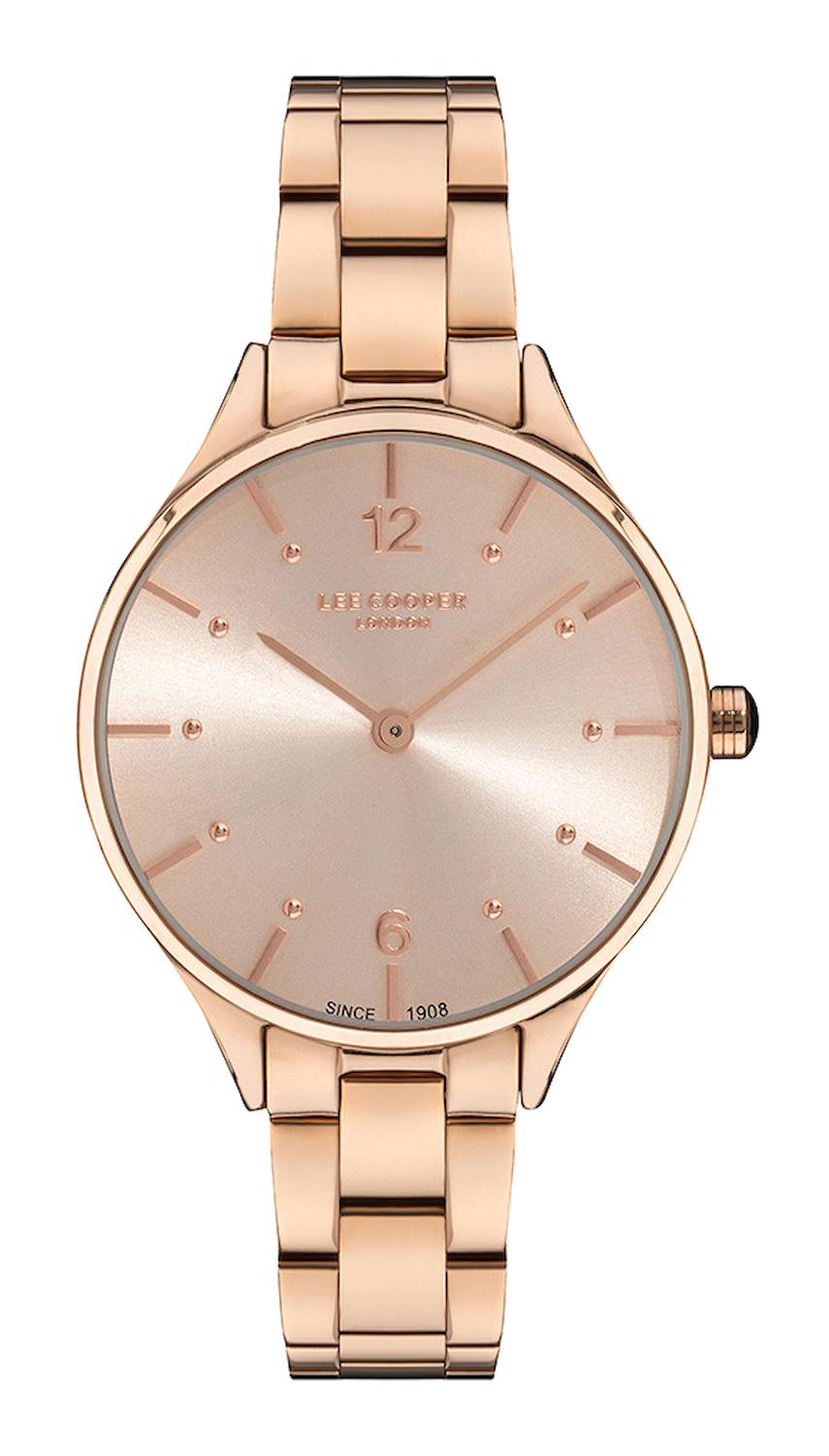 Lee Cooper LC07027.410 40 mm Rose Gold Plastik Kordon Analog Kadın Kol Saati