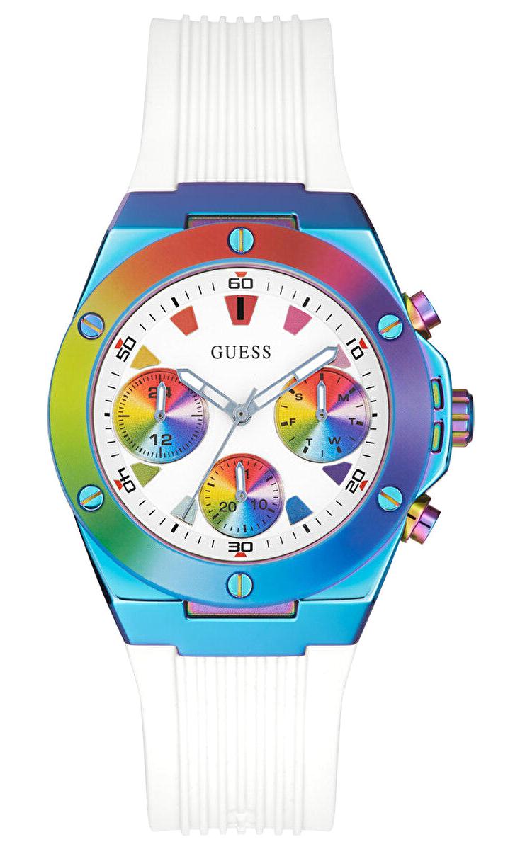 Guess GUGW0030L6 Takvimli 39 mm Beyaz Silikon Kordon Analog Kadın Kol Saati