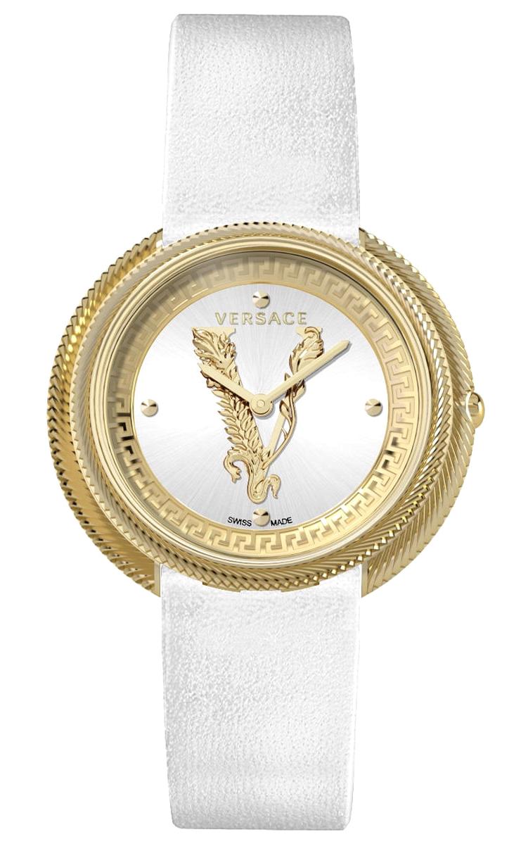 Versace VRSCVE2CA0223 38 mm Beyaz Deri Kordon Analog Kadın Kol Saati