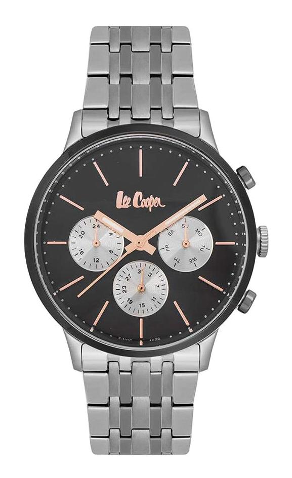 Lee Cooper LC06897.360 Takvimli 40 mm Gri Metal Kordon Analog Kadın Kol Saati