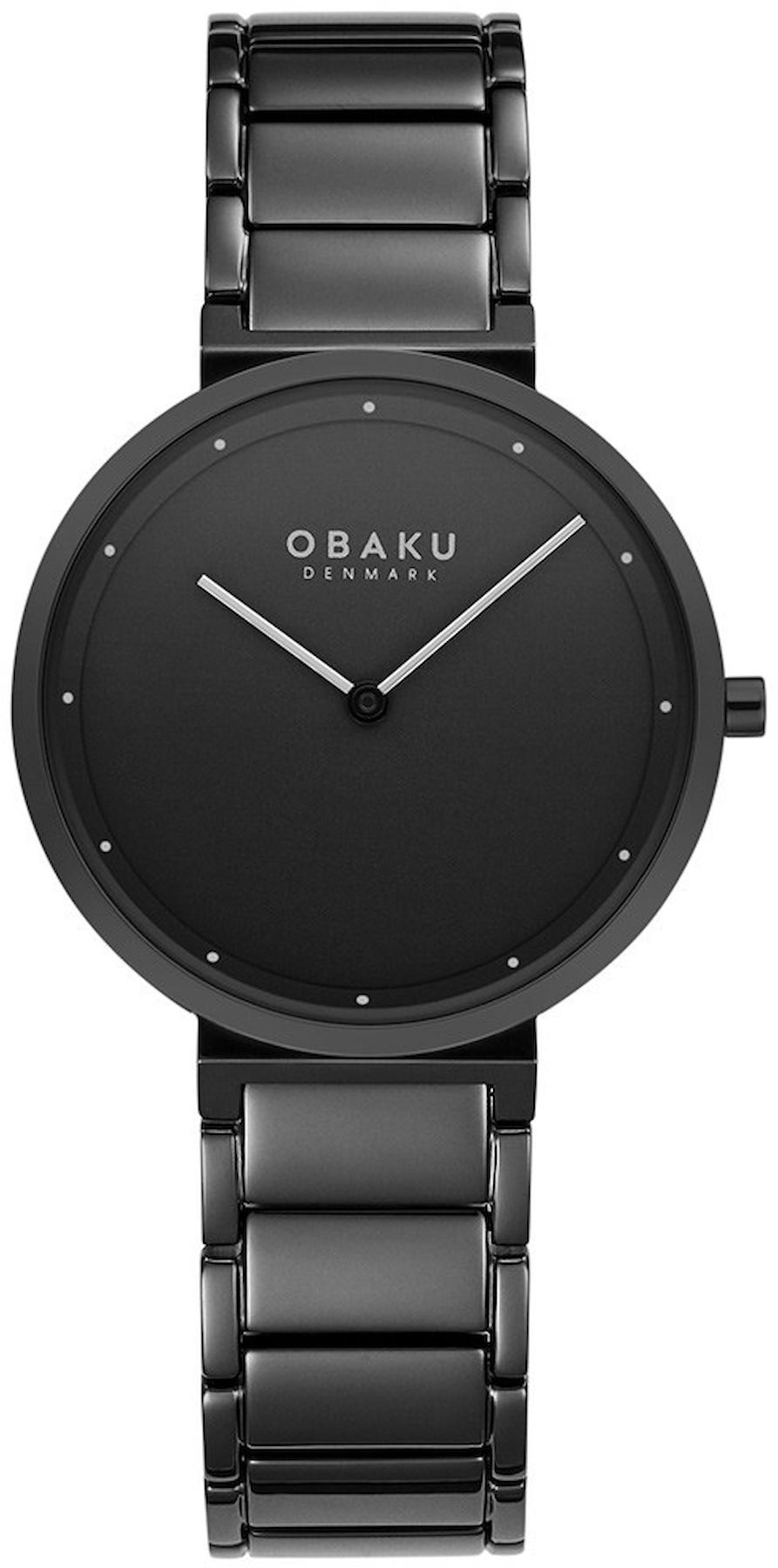 Obaku Denmark V258LXBBSB 34 mm Siyah Çelik Kordon Analog Kadın Kol Saati