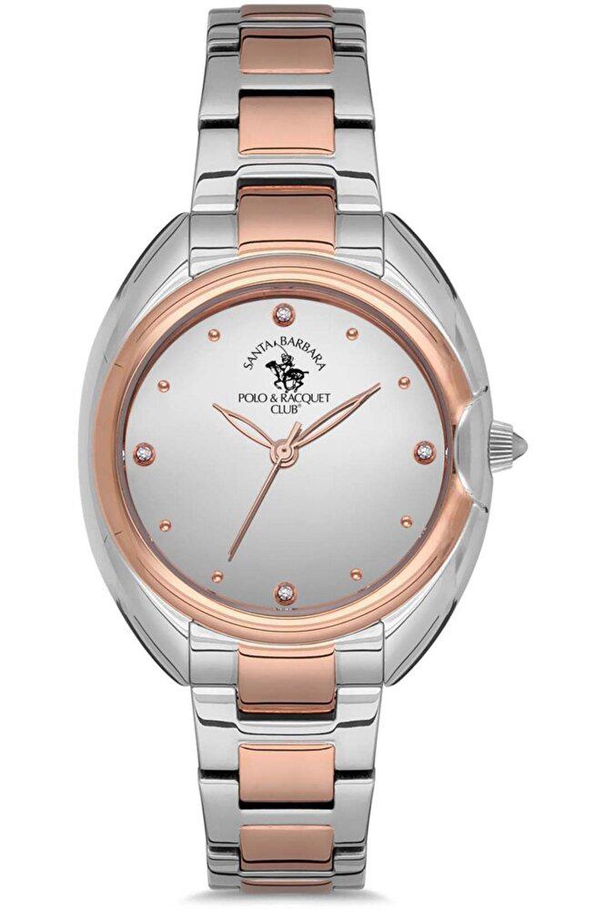 Santa Barbara Polo & Racquet Club SB.1.10126.4 33 mm Gri-Rose Gold Metal Kordon Analog Kadın Kol Saati