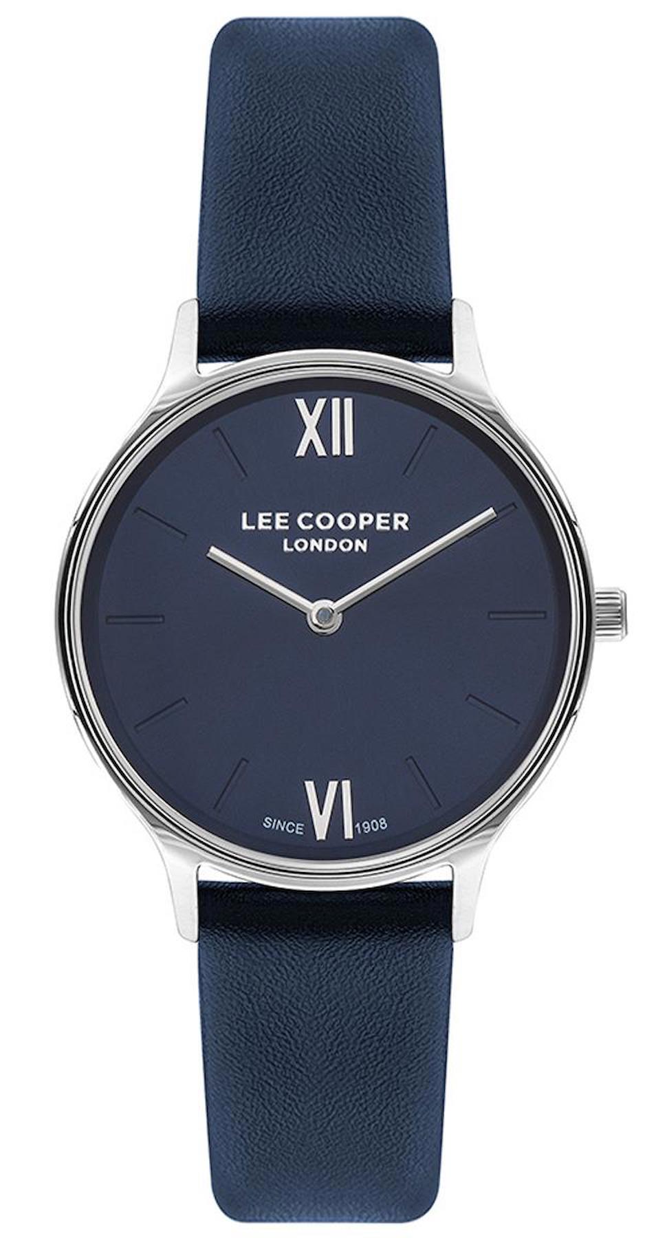 Lee Cooper LC07712.399 40 mm Lacivert Deri Kordon Analog Kadın Kol Saati