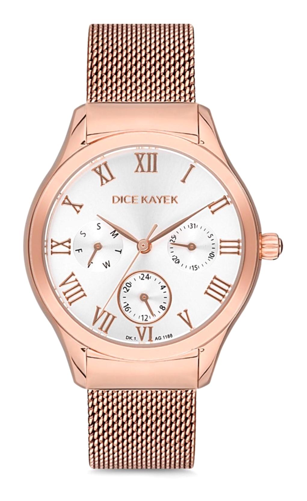 Dice Kayek DK.1.AG1188.03 36 mm Rose Gold Çelik-Hasır Kordon Analog Kadın Kol Saati