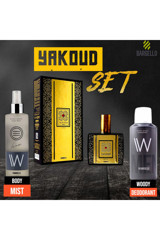 Bargello Yakoud 3 Parça Unisex Parfüm Deodorant Seti EDP + Woody Deodorant + Woody Body Mist