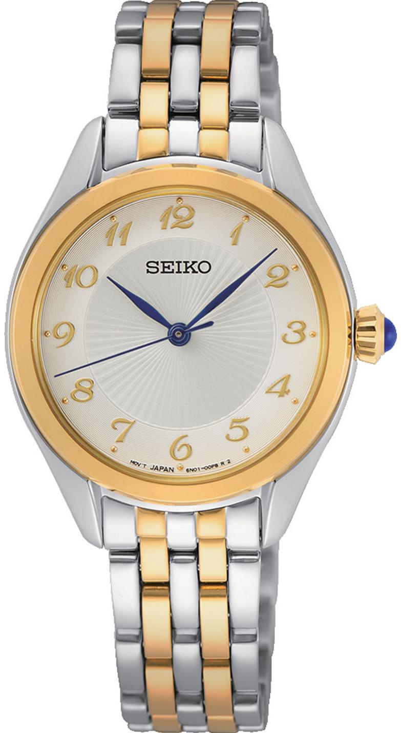 Seiko SUR380P 29 mm Altın-Gri Çelik Kordon Analog Kadın Kol Saati