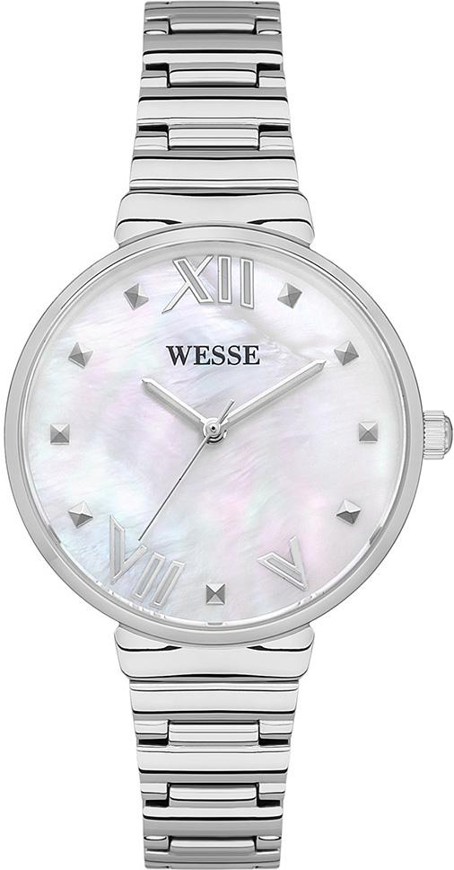 Wesse WWL302605 34 mm Gri Çelik Kordon Analog Kadın Kol Saati