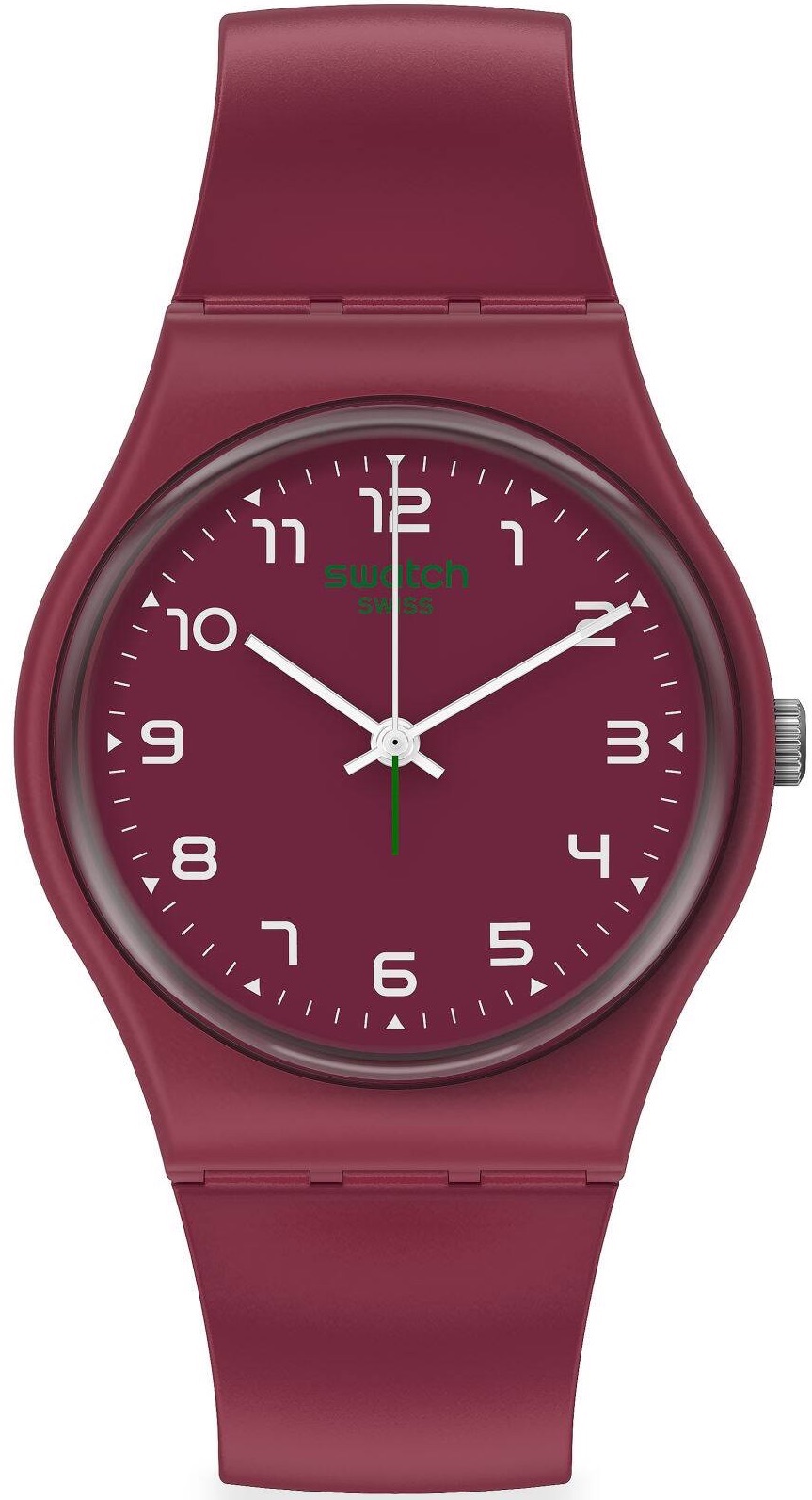 Swatch SO28R103 34 mm Bordo Plastik Kordon Analog Unisex Kol Saati