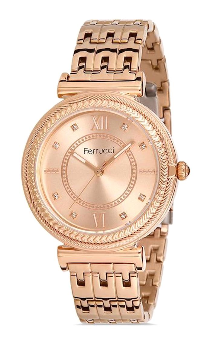 Ferrucci FFQ111614.A35 35 mm Rose Gold Metal Kordon Analog Kadın Kol Saati