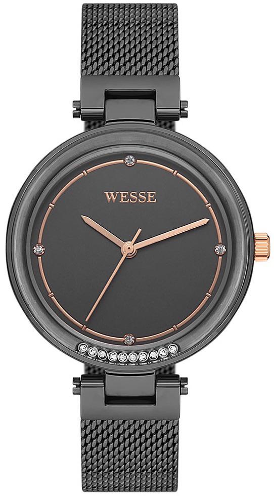 Wesse WWL109905 34 mm Siyah Çelik Kordon Analog Kadın Kol Saati