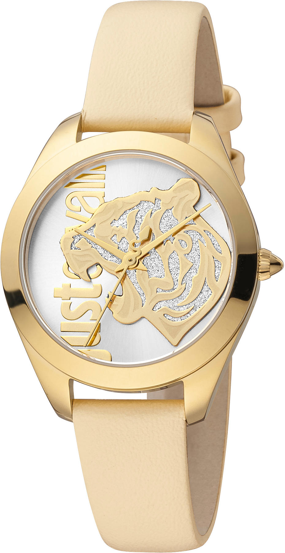 Just Cavalli JC1L210L0015 32 mm Krem Deri Kordon Analog Kadın Kol Saati