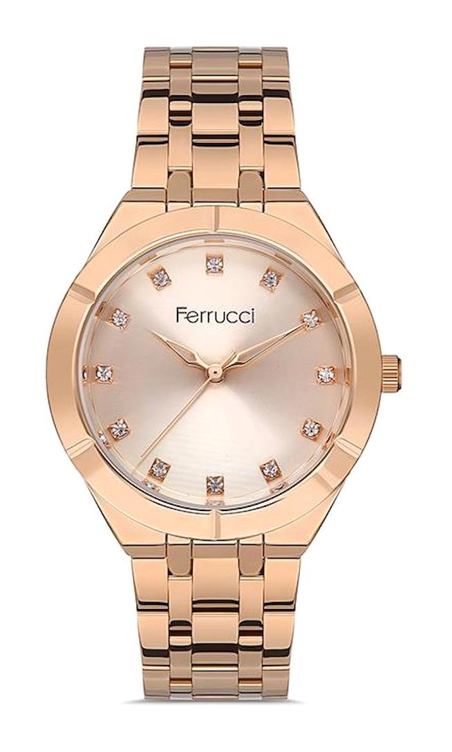 Ferrucci FFQ111614.A37 35 mm Rose Gold Metal Kordon Analog Kadın Kol Saati