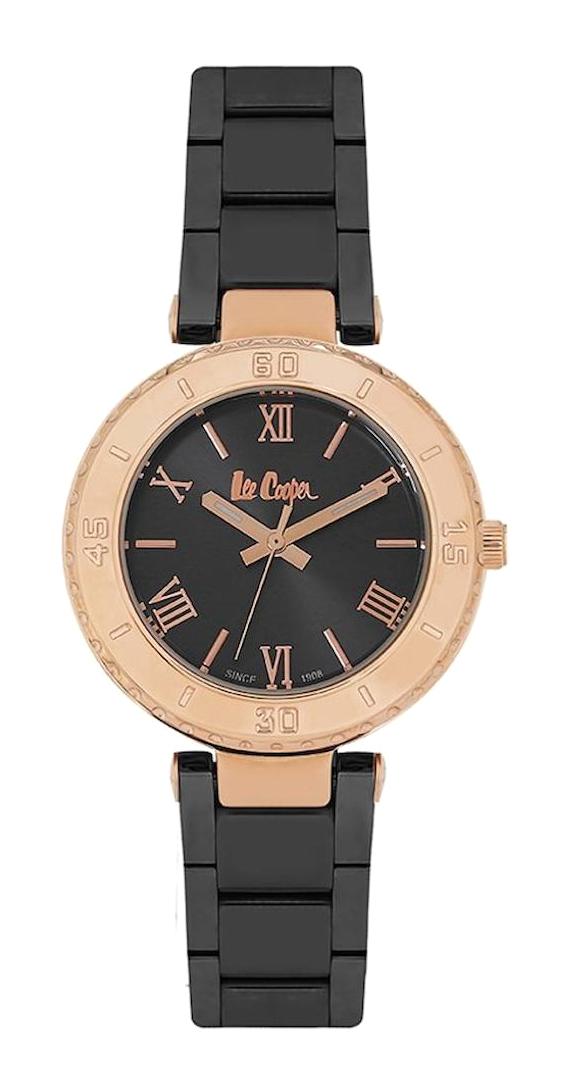 Lee Cooper LC06331.450 40 mm Siyah Metal Kordon Analog Kadın Kol Saati