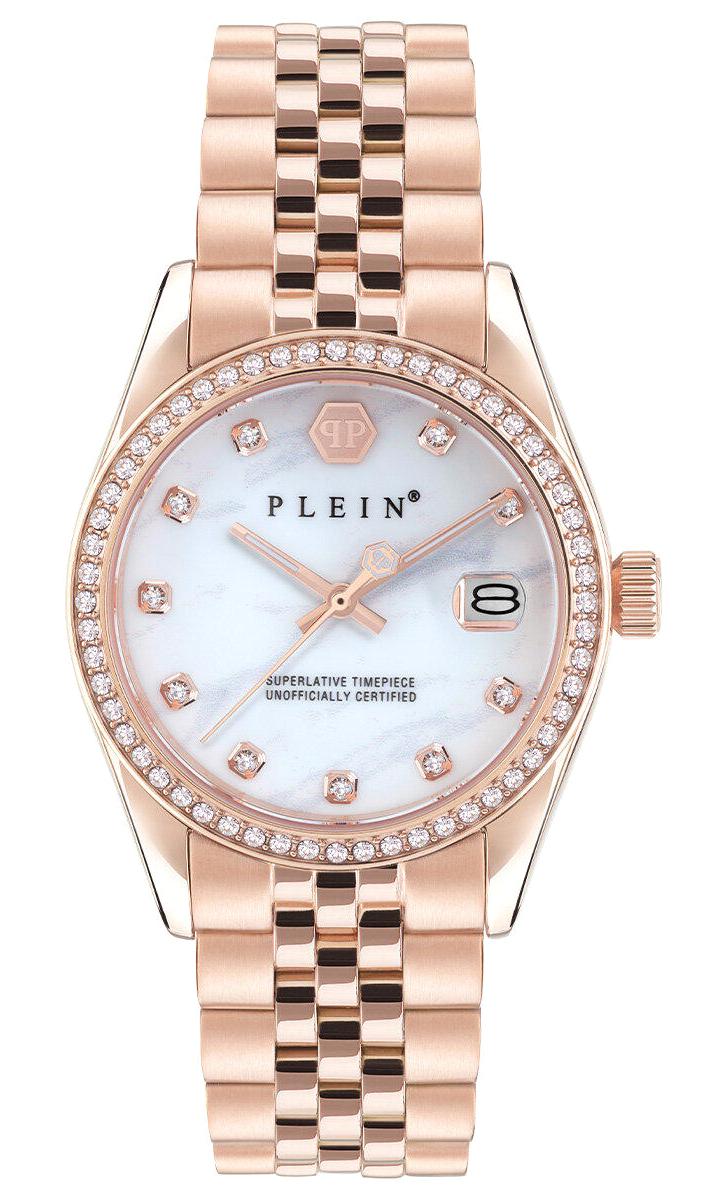 Philipp Plein PWYAA0623 Takvimli 34 mm Rose Gold Çelik Kordon Analog Kadın Kol Saati