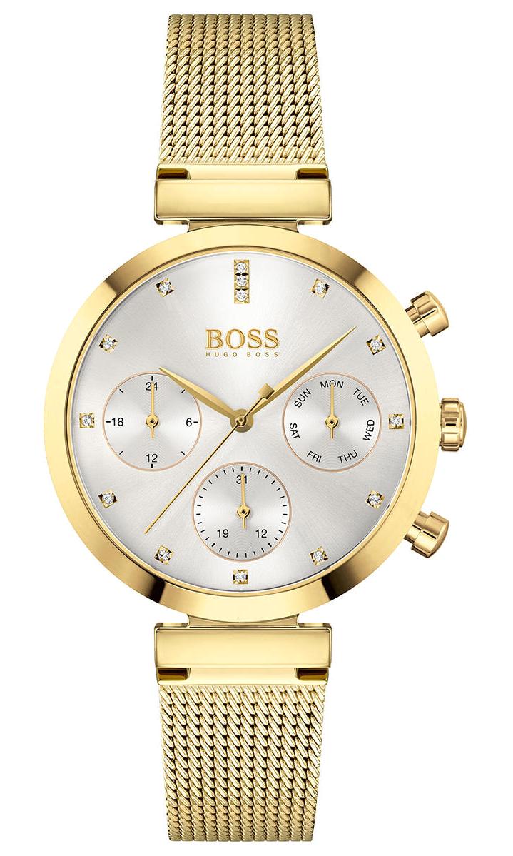 Hugo Boss HB1502552 Takvimli 36 mm Altın Hasır Kordon Analog Kadın Kol Saati