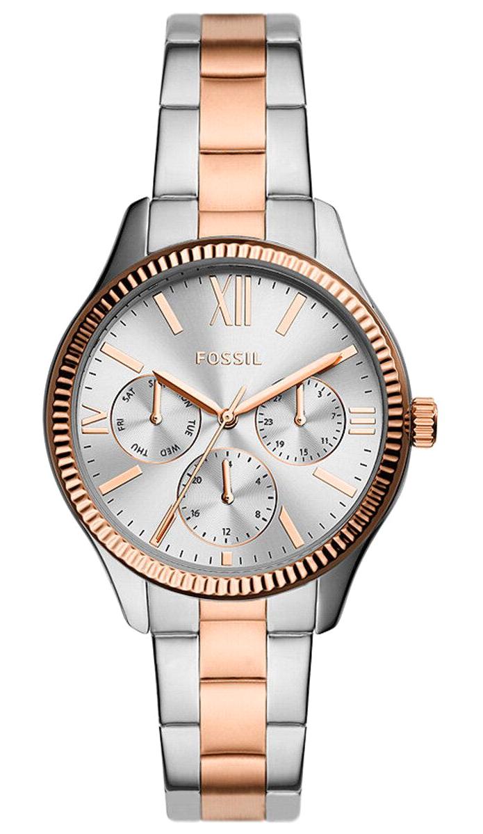 Fossil FBQ3761 36 mm Gri-Rose Gold Çelik Kordon Analog Kadın Kol Saati