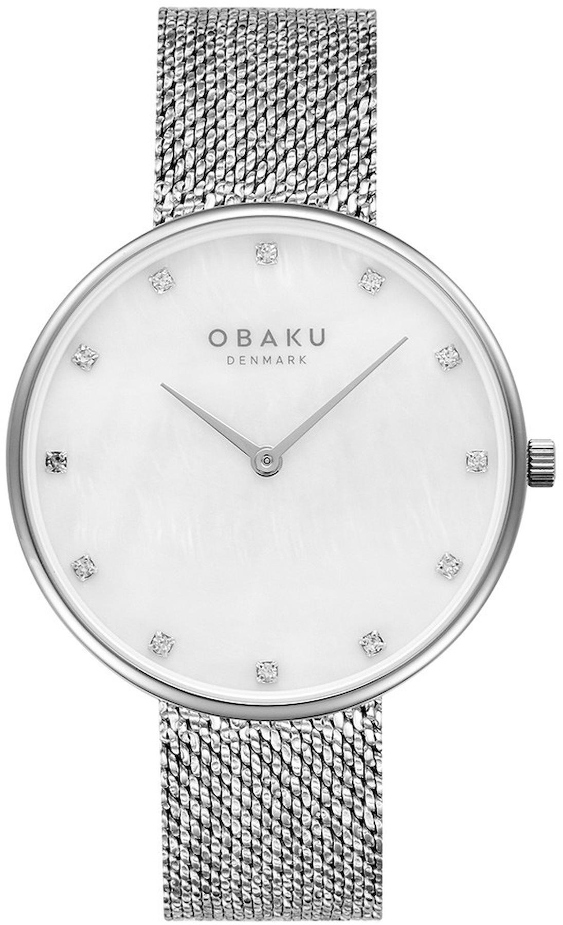 Obaku Denmark V288LXCWHC 36 mm Gri Çelik Kordon Analog Kadın Kol Saati