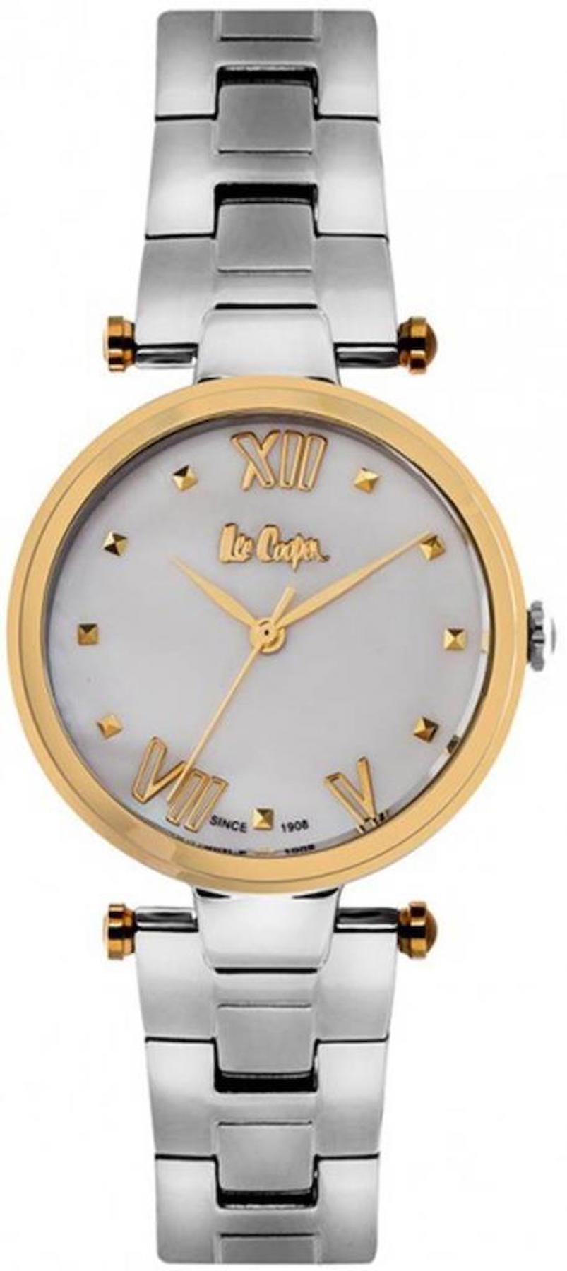 Lee Cooper LC06911.220 40 mm Gri Çelik Kordon Analog Kadın Kol Saati