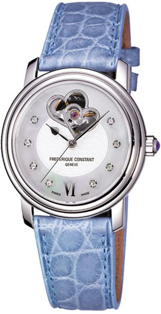 Frederique Constant FC310DHB2P6 35 mm Mavi Deri Kordon Analog Kadın Kol Saati