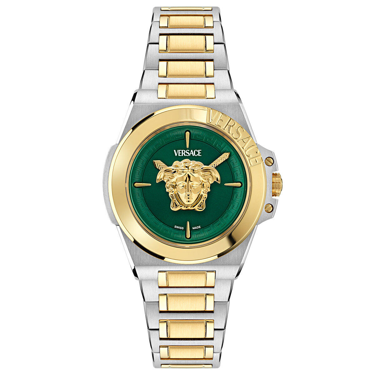 Versace VRSCVE8D00524 37 mm Altın-Gri Çelik Kordon Analog Kadın Kol Saati