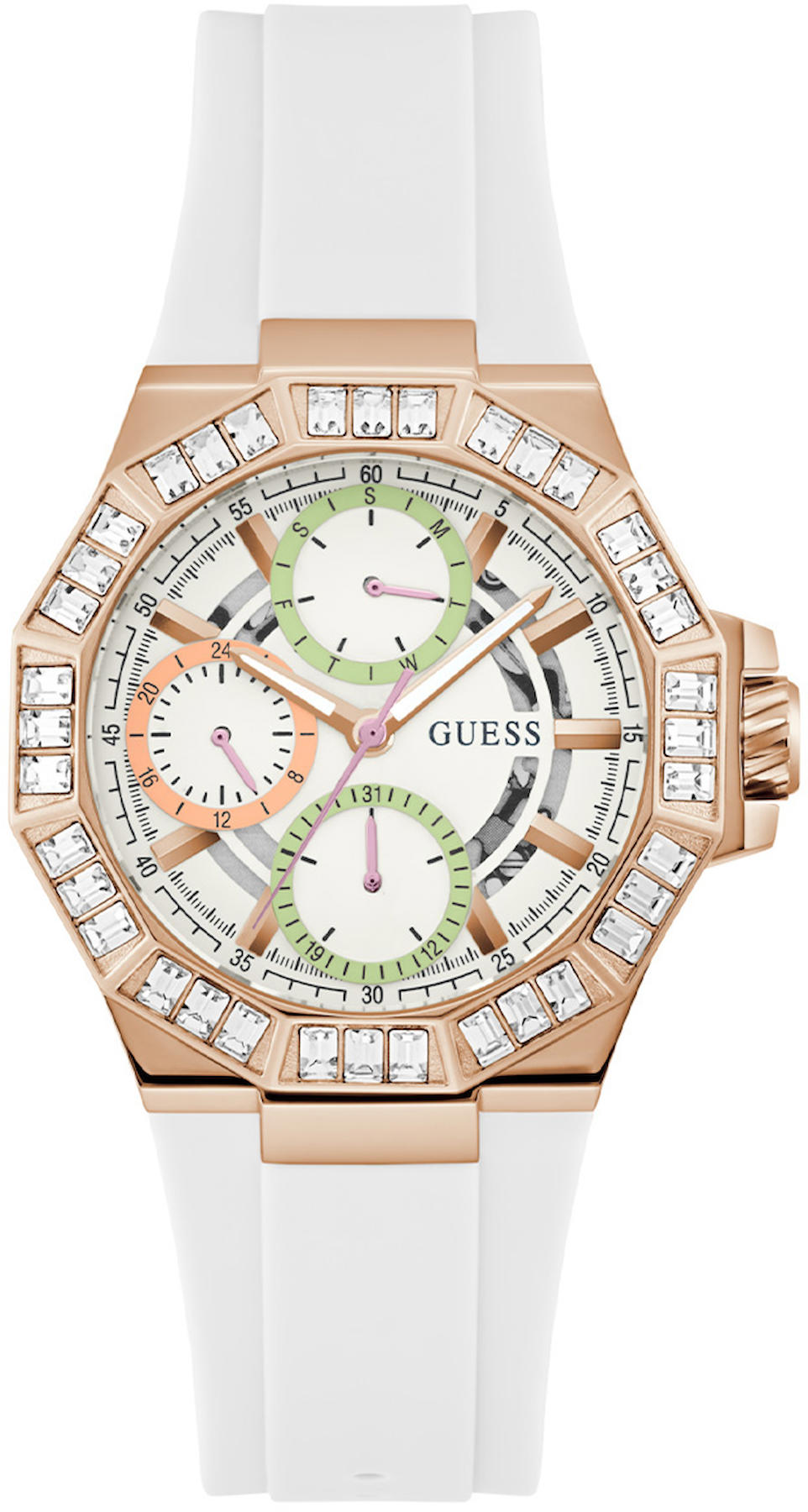 Guess GUGW0695L3 39 mm Beyaz Silikon Kordon Analog Kadın Kol Saati