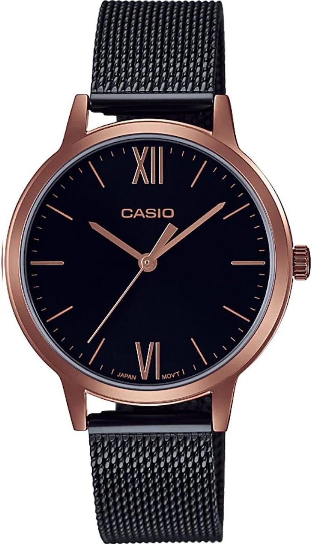 Casio LTP-E157MRB-1BDF 30 mm Siyah Hasır Kordon Analog Kadın Kol Saati