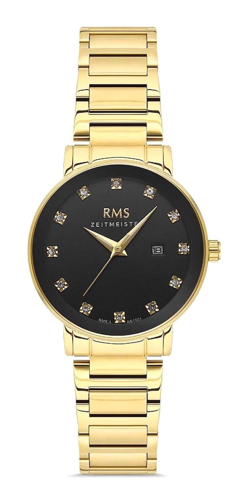 Romanson RMS.1.AG1501.06 Takvimli 32 mm Altın Çelik Kordon Analog Kadın Kol Saati