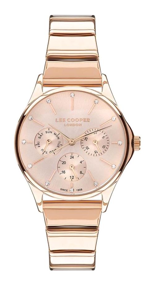 Lee Cooper LC07482.410-MP Takvimli 37 mm Rose Gold Çelik Kordon Analog Kadın Kol Saati