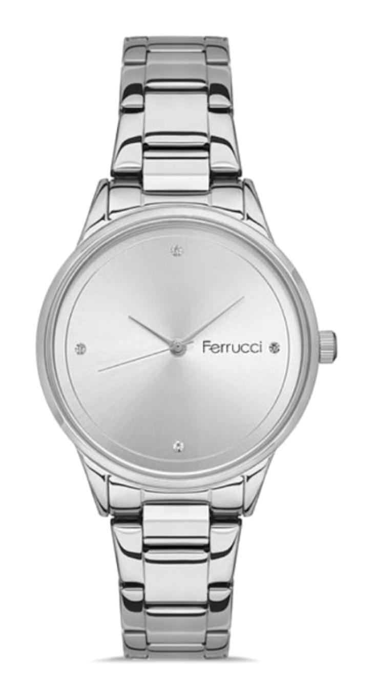 Ferrucci FC.13643M.01 36 mm Gri Çelik Kordon Analog Kadın Kol Saati