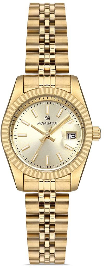 Momentus CW135G-08SG Takvimli 26 mm Altın Çelik Kordon Analog Kadın Kol Saati