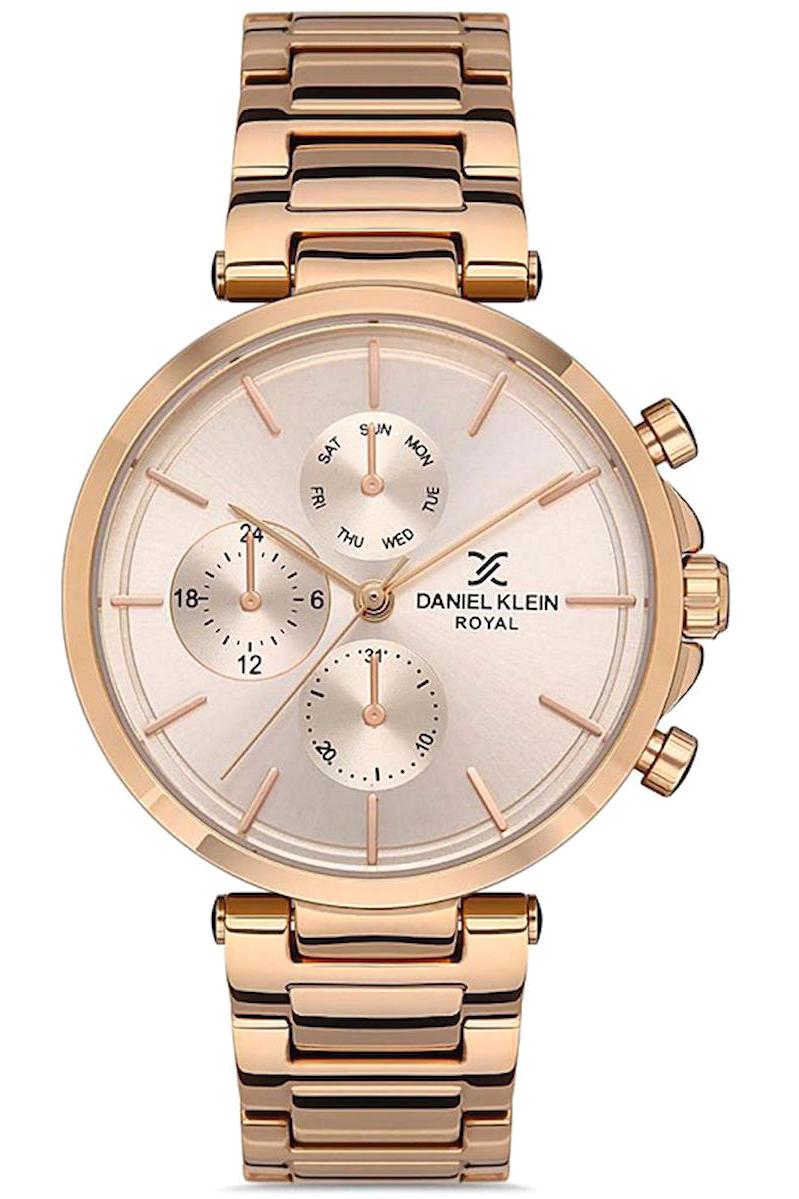 Daniel Klein DKE.1.10369.4 Takvimli 37 mm Rose Gold Metal Kordon Analog Kadın Kol Saati