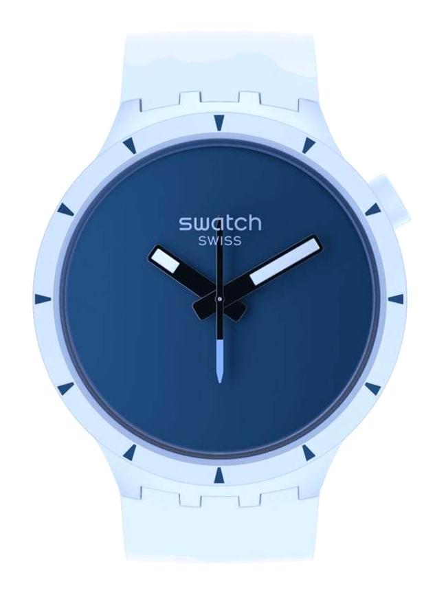 Swatch SB03N102 47 mm Mavi Silikon Kordon Analog Unisex Kol Saati