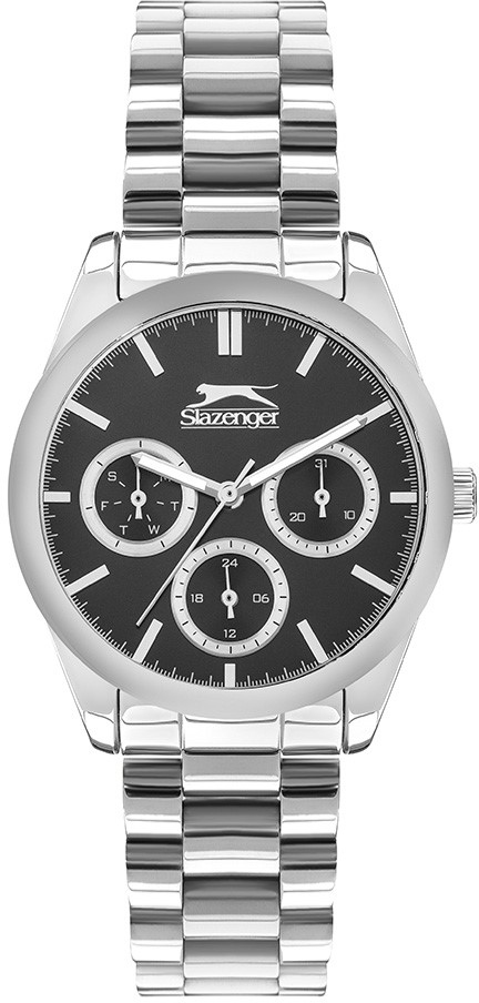 Slazenger SL.09.2063.4.01 Takvimli 38 mm Gri Çelik Kordon Analog Kadın Kol Saati