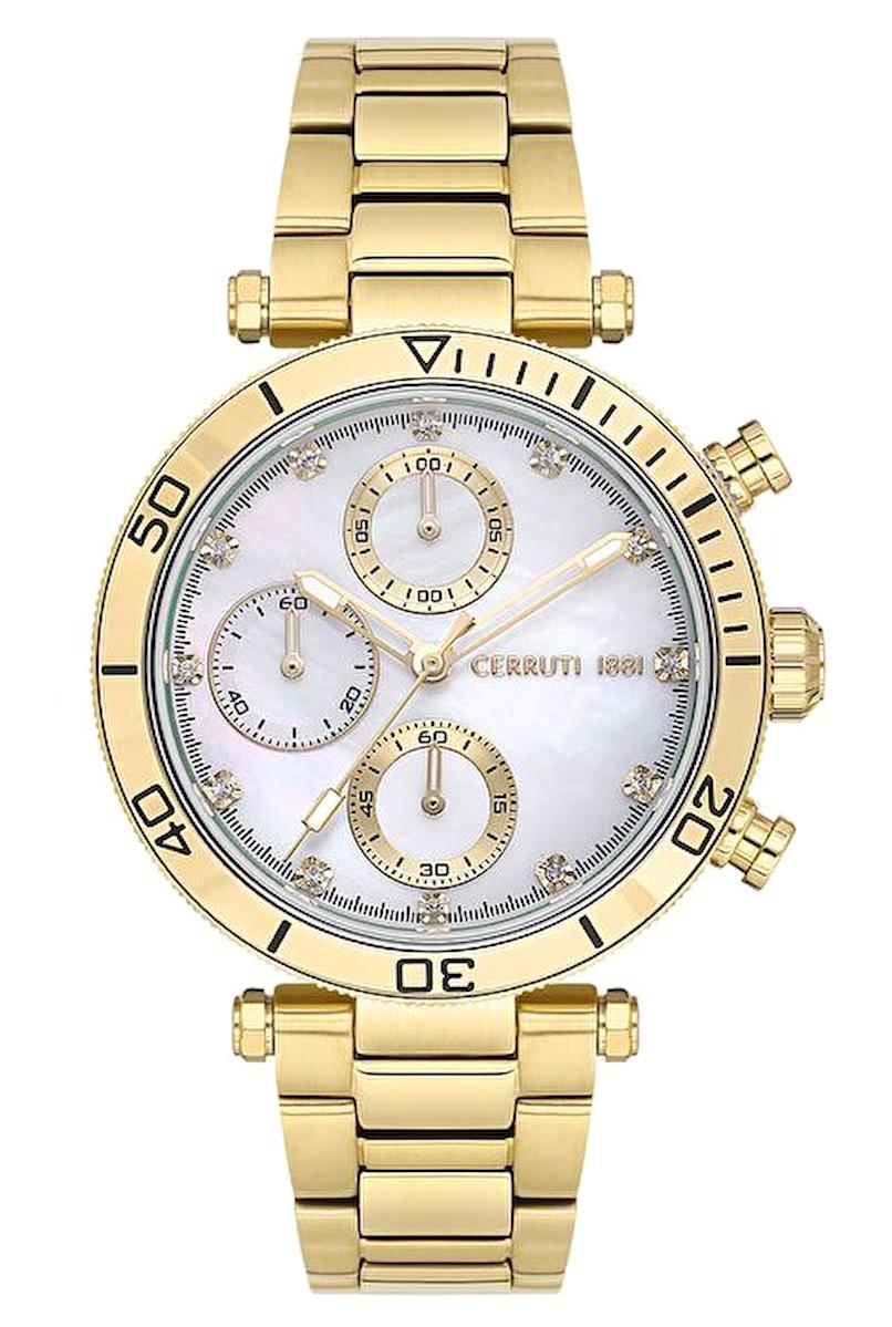 Cerruti 1881 CIWLI0049910 38 mm Altın Çelik Kordon Analog Kadın Kol Saati