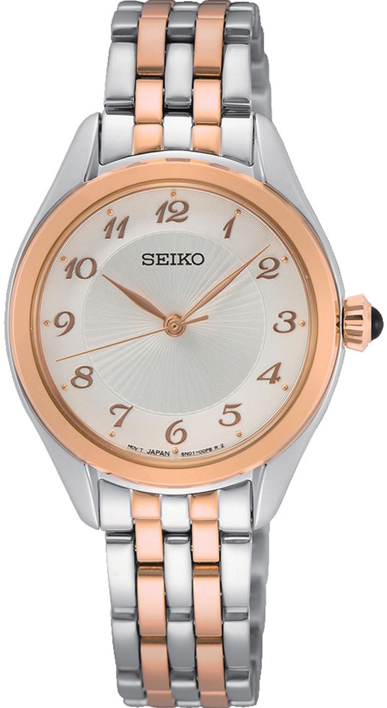 Seiko SUR382P 29 mm Gri-Rose Gold Çelik Kordon Analog Kadın Kol Saati