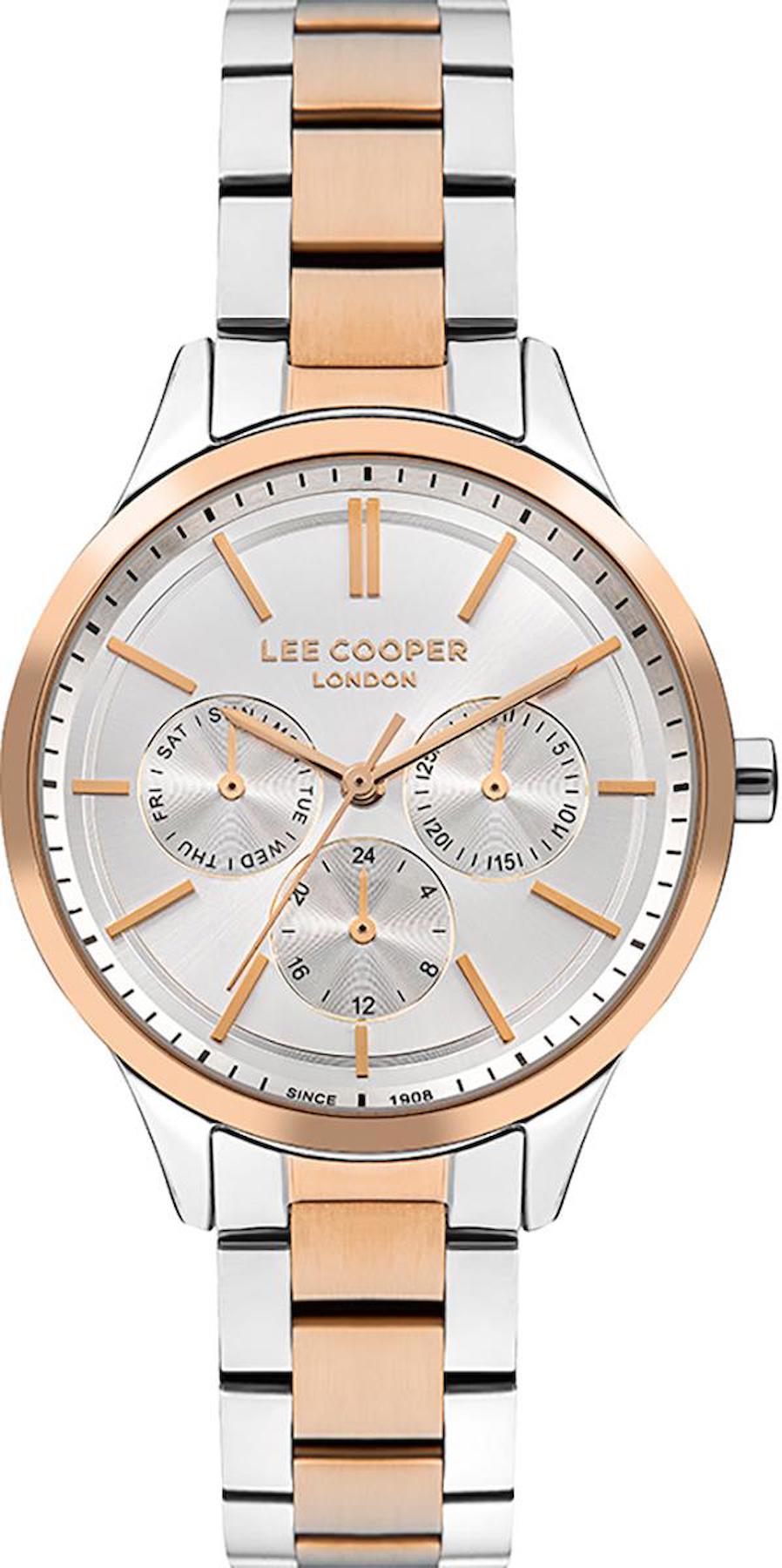 Lee Cooper LC07865.530 Takvimli 40 mm Altın Metal Kordon Analog Kadın Kol Saati