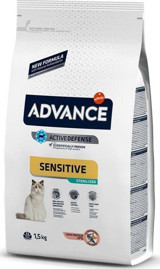 Advance Sensitive Somonlu Kısırlaştırılmış Kuru Kedi Maması 1.5 kg