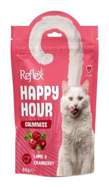 Reflex Happy Hour Kızılcık-Kuzu Eti Kuru Kedi Ödül Maması 60 gr