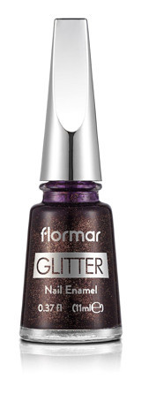 Flormar Glitter Nail Enamel 44 Kahverengi Işıltılı Simli Oje