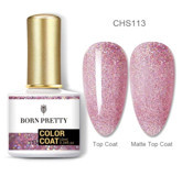 Born Pretty CHS113 Pembe Işıltılı Kalıcı Simli Oje