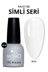 Momo S014 Beyaz Işıltılı Kalıcı Simli Oje