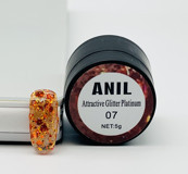 Anıl Professional Cosmetics Attractive Glitter Platinum 07 Altın Sarısı Işıltılı Kalıcı Simli Oje